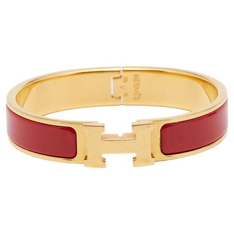 hermes red and gold h bracelet|hermes inspired h bracelets.